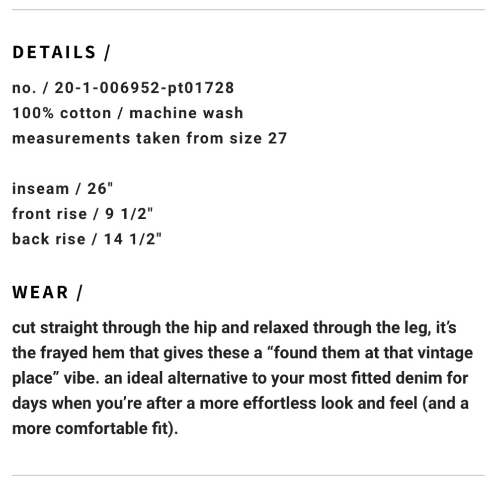 NWT Current Elliot “Fling” Jean - Picture 3 of 6